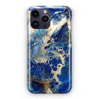 Abstract Golden Blue Paint Art iPhone 15 Pro / 15 Pro Max Case