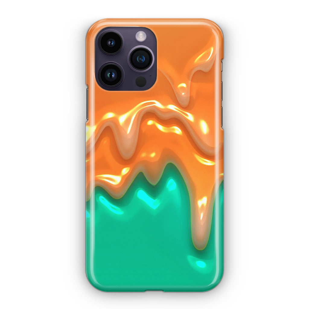 Orange Paint Dripping iPhone 15 Pro / 15 Pro Max Case