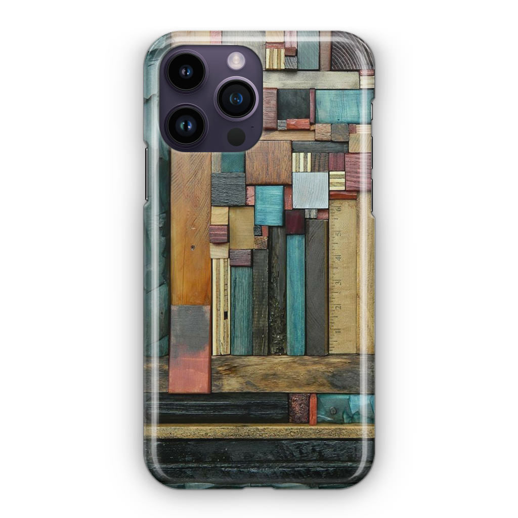 Painted Abstract Wood Sculptures iPhone 15 Pro / 15 Pro Max Case