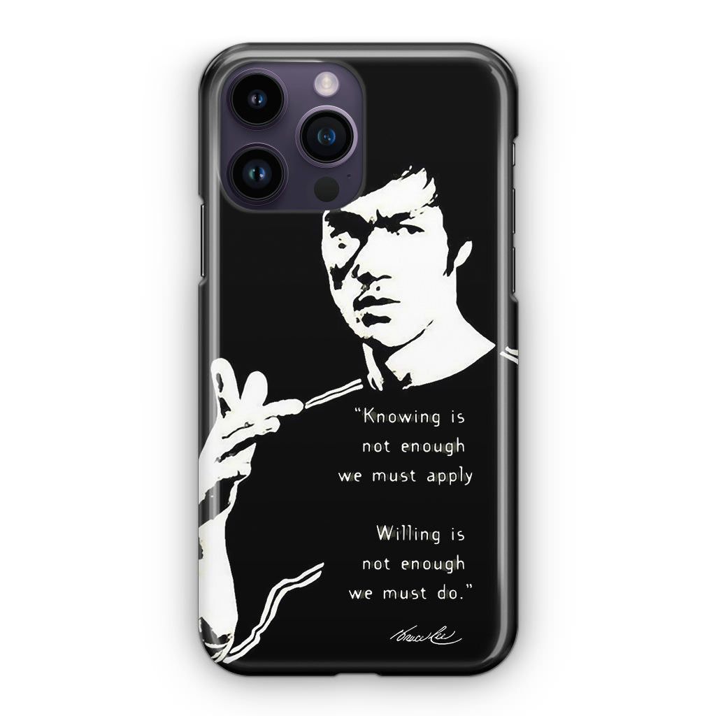 Bruce Lee Quotes iPhone 15 Pro / 15 Pro Max Case