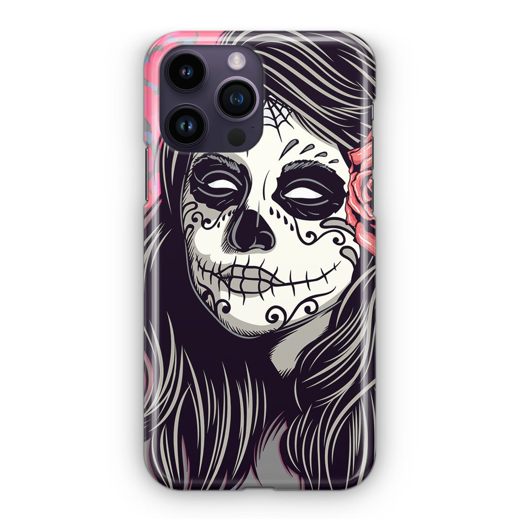 Girl Skull Flower iPhone 15 Pro / 15 Pro Max Case