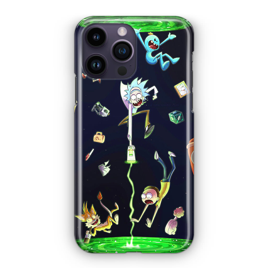 Rick And Morty Portal Fall iPhone 15 Pro / 15 Pro Max Case