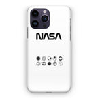 NASA Minimalist White iPhone 14 Pro / 14 Pro Max Case