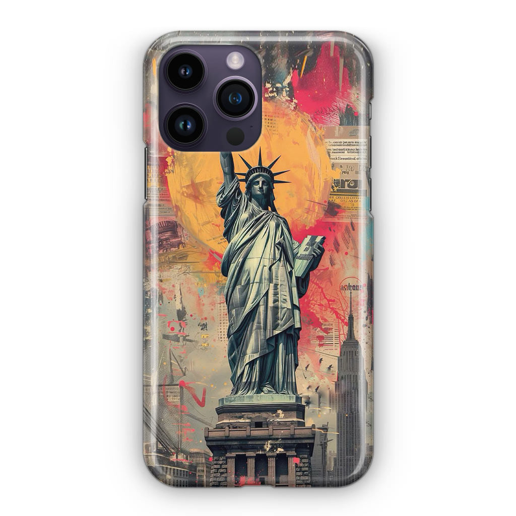Canvas Art Statue of Liberty iPhone 14 Pro / 14 Pro Max Case
