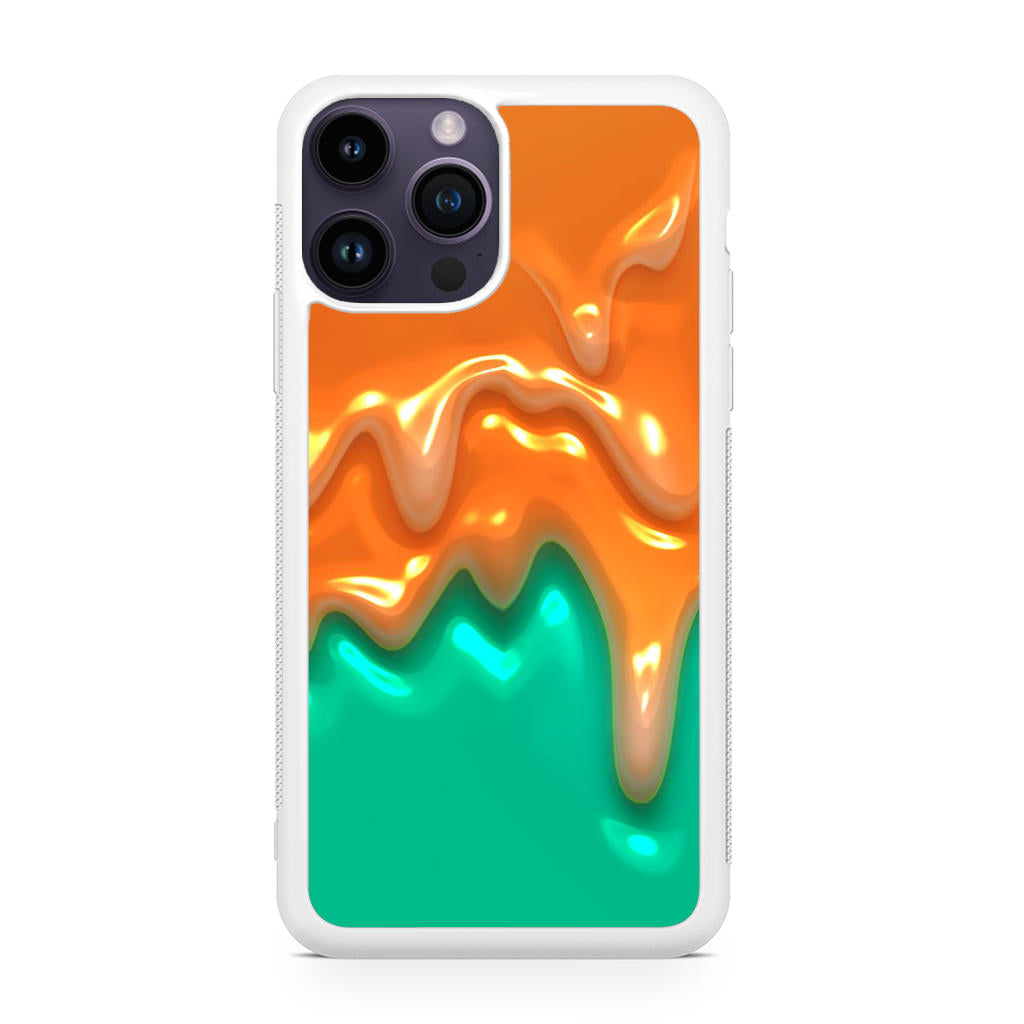 Orange Paint Dripping iPhone 15 Pro / 15 Pro Max Case