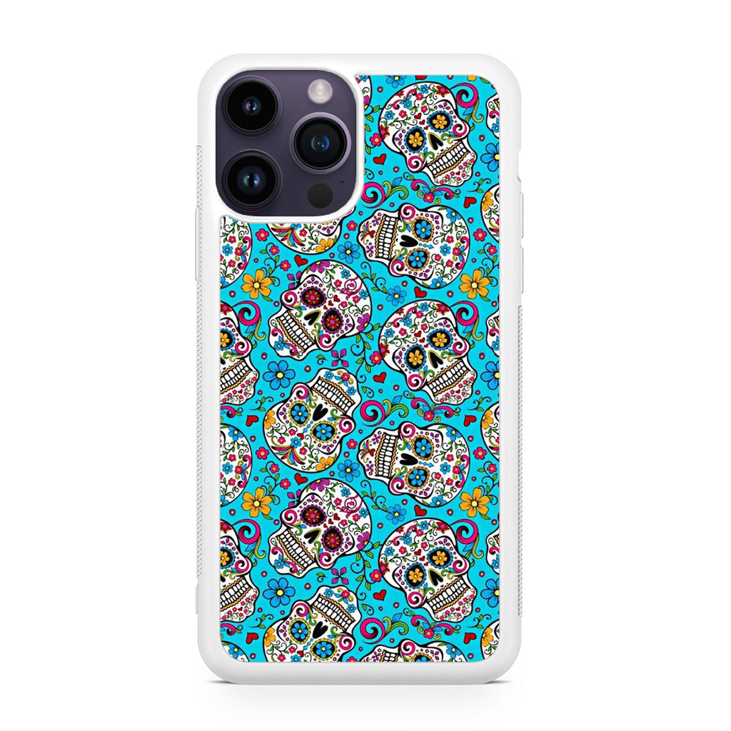 Skull Floral Sugar iPhone 15 Pro / 15 Pro Max Case