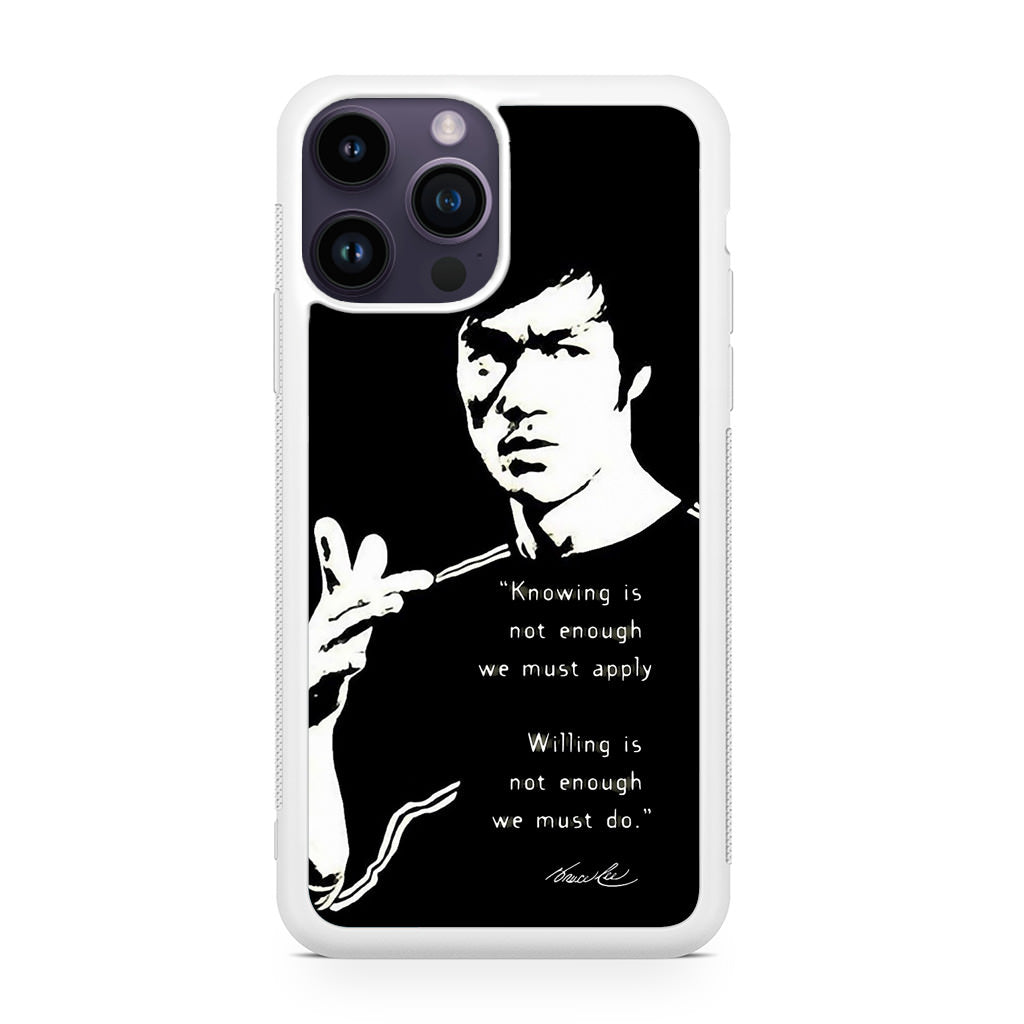 Bruce Lee Quotes iPhone 15 Pro / 15 Pro Max Case