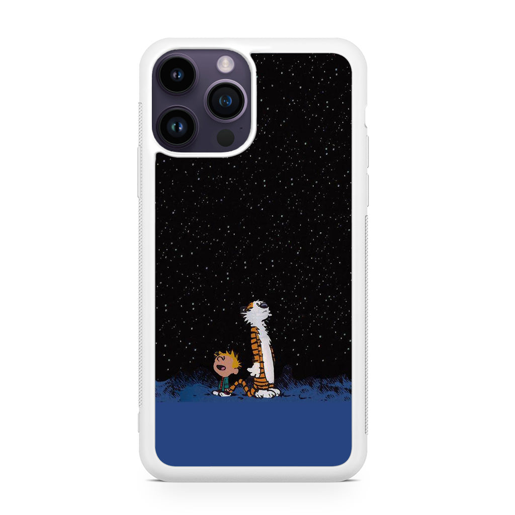 Calvin and Hobbes Space iPhone 14 Pro / 14 Pro Max Case