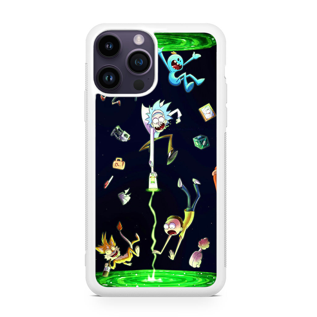 Rick And Morty Portal Fall iPhone 15 Pro / 15 Pro Max Case
