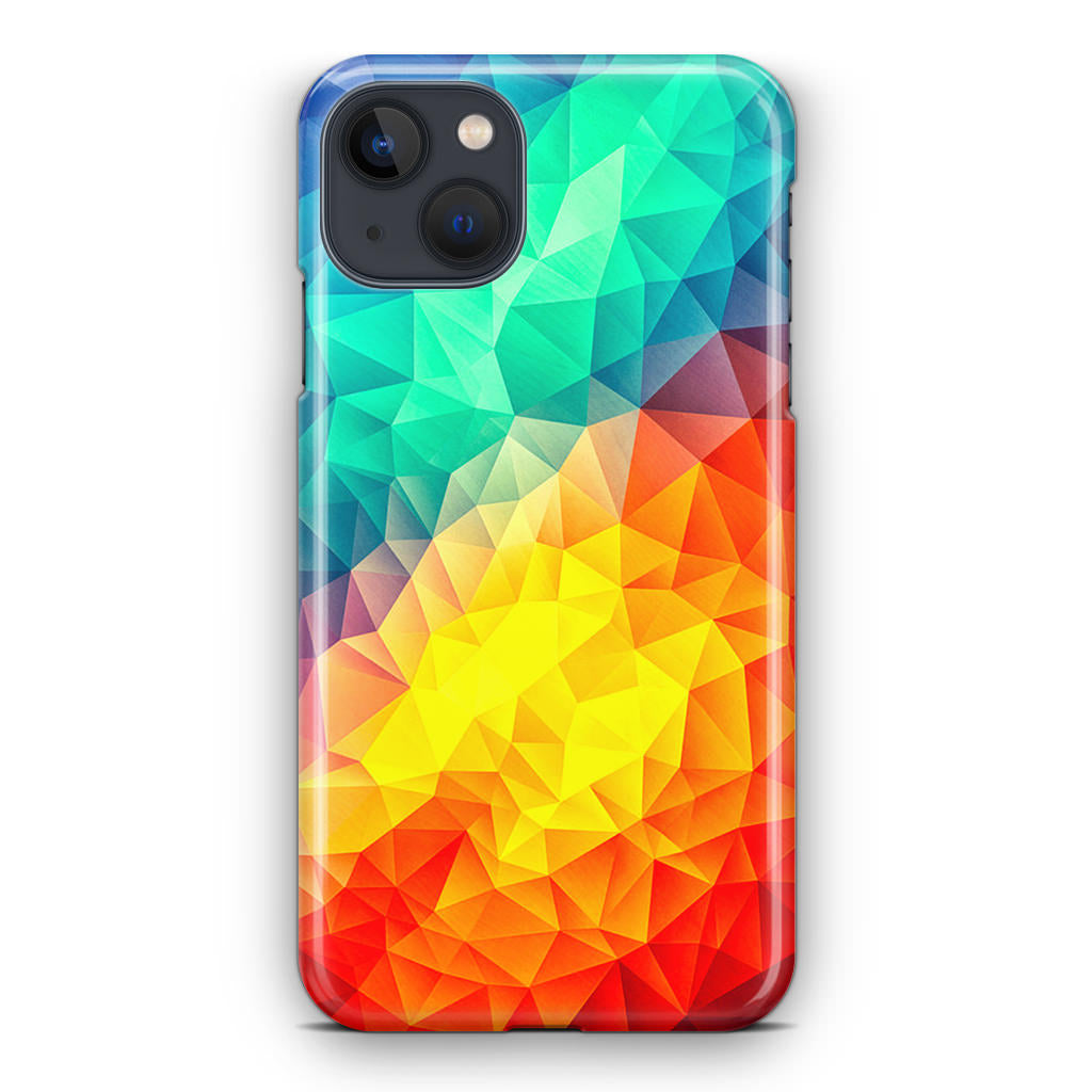 Abstract Multicolor Cubism Painting iPhone 14 / 14 Plus Case
