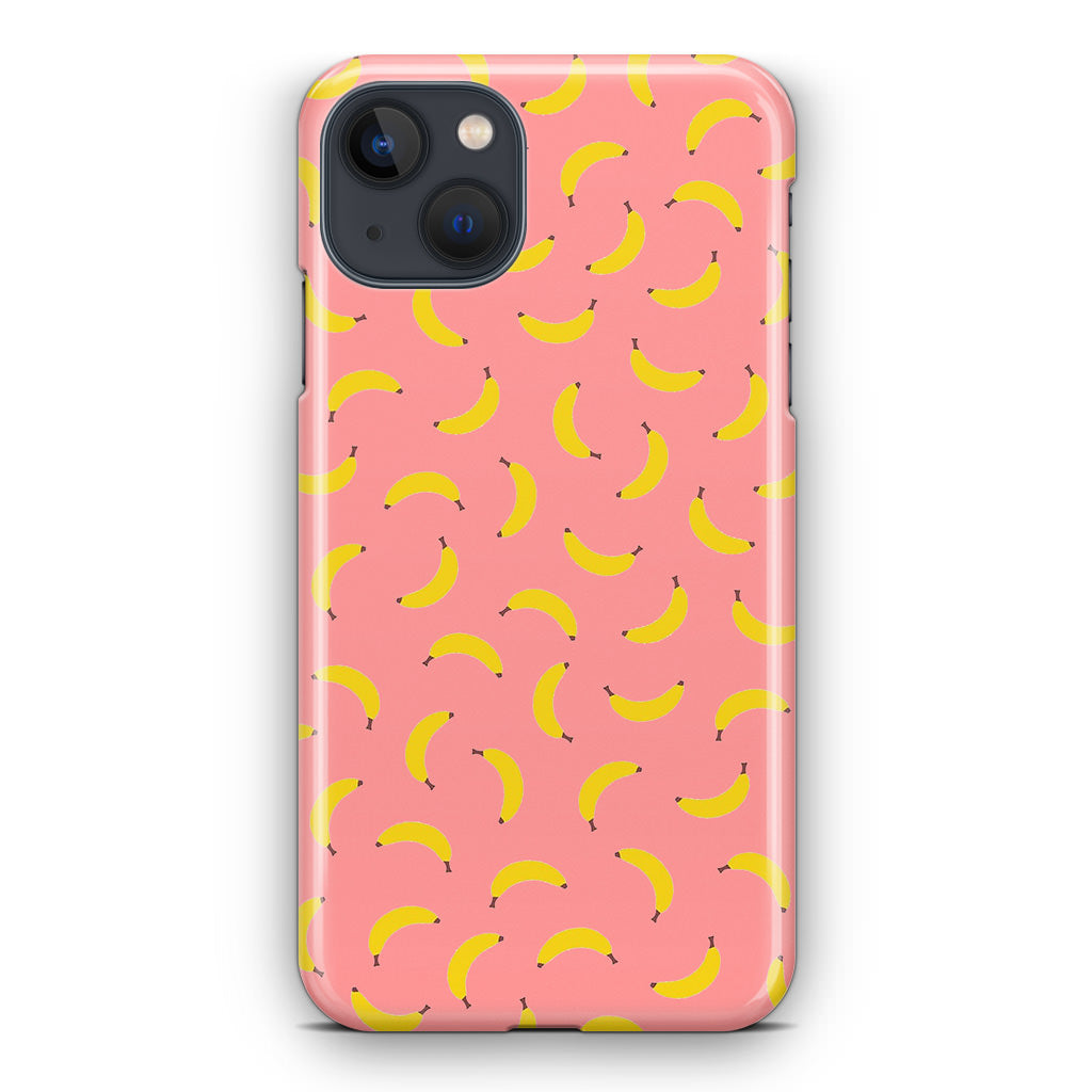 Bananas Fruit Pattern Pink iPhone 15 / 15 Plus Case