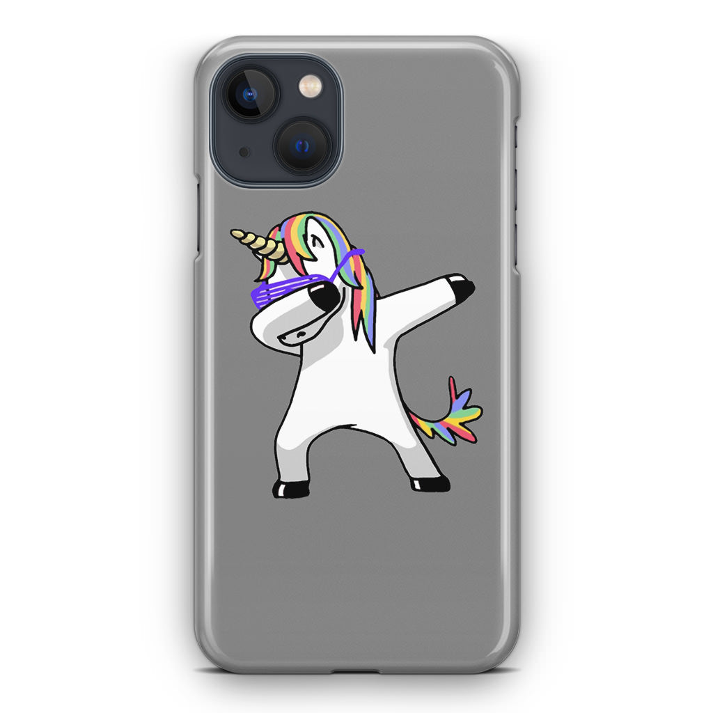 Unicorn Dabbing Grey iPhone 15 / 15 Plus Case