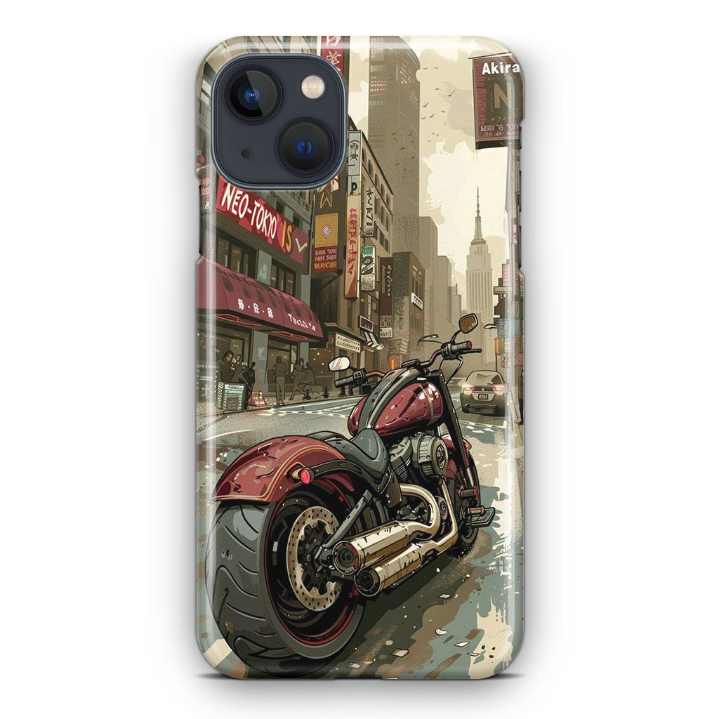 Motorcycle In Tokyo Streets iPhone 14 / 14 Plus Case