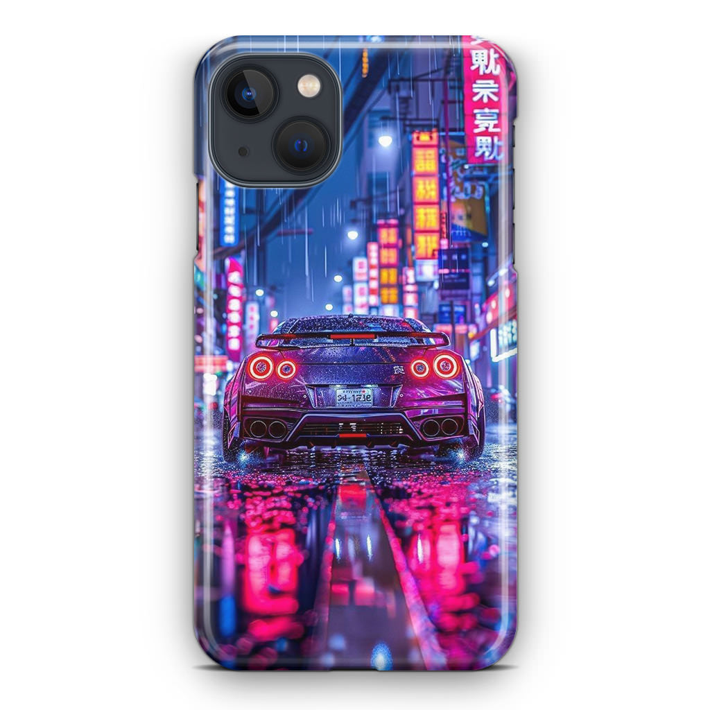 Neon Midnight Drift Tokyo Rain iPhone 14 / 14 Plus Case
