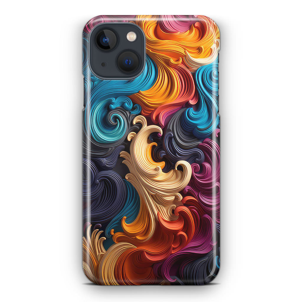 The Dance of Abstract Waves iPhone 14 / 14 Plus Case