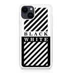 Black White Stripes iPhone 15 / 15 Plus Case