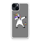 Unicorn Dabbing Grey iPhone 15 / 15 Plus Case