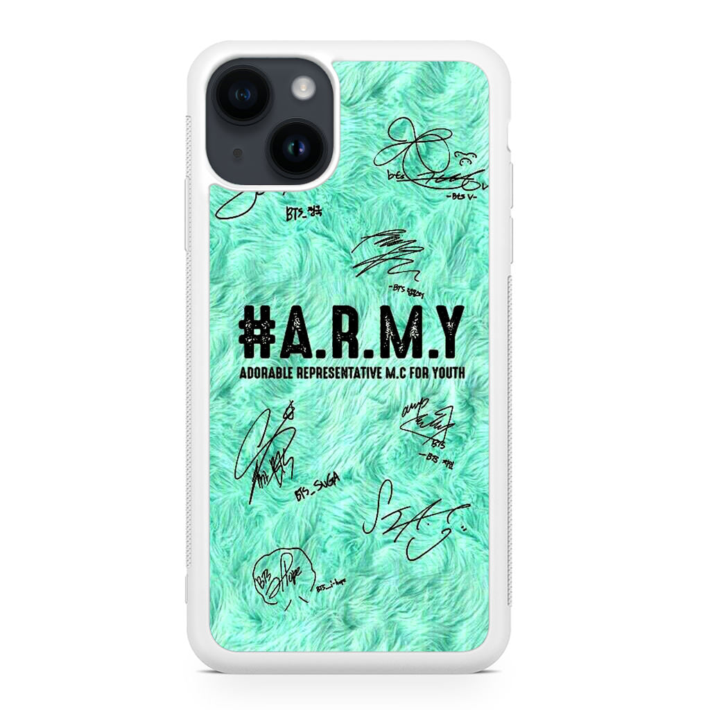 BTS Army Signature iPhone 14 / 14 Plus Case