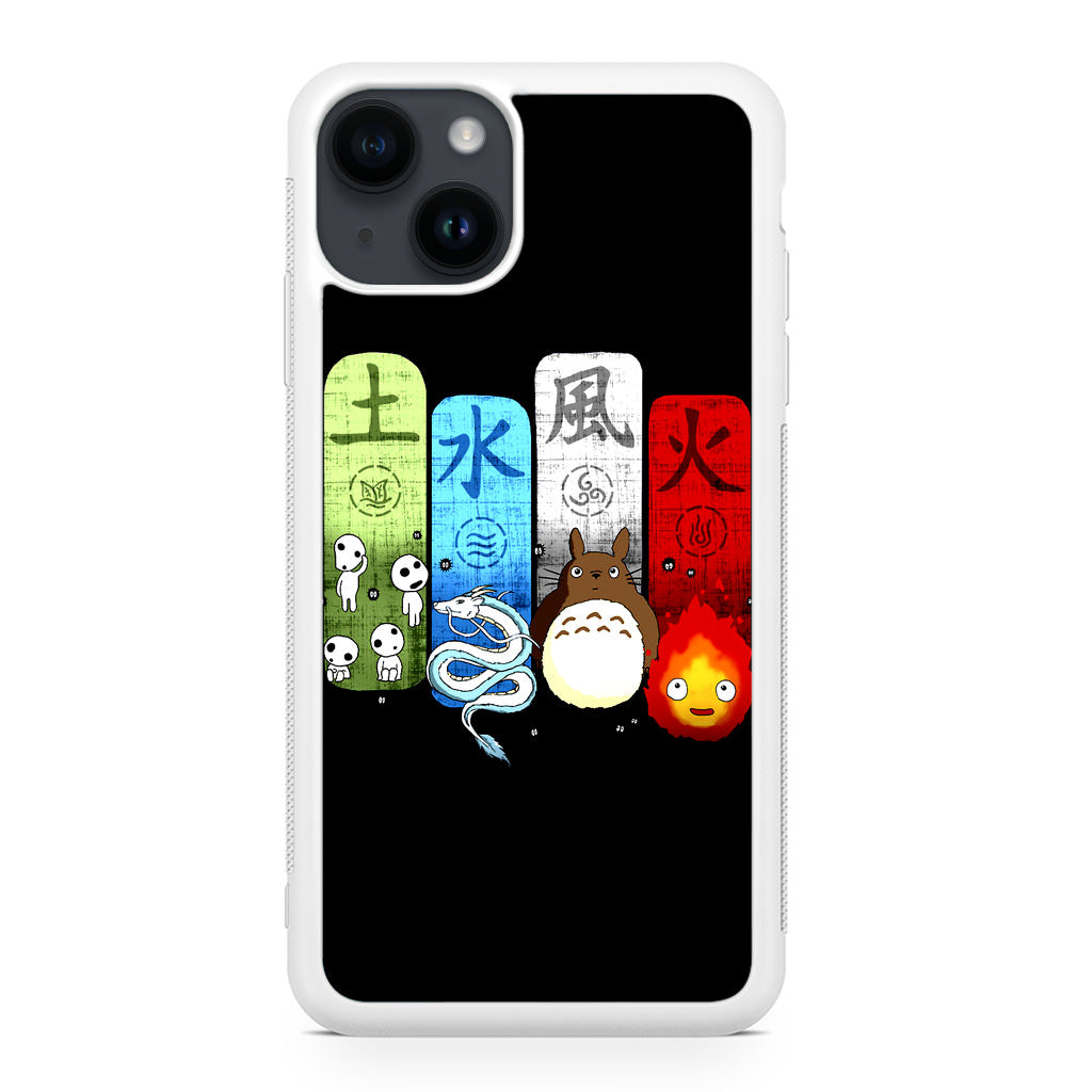 Ghibli Elemental Charms iPhone 15 / 15 Plus Case