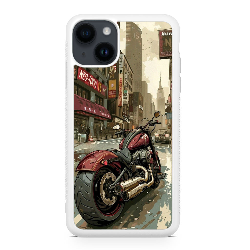 Motorcycle In Tokyo Streets iPhone 14 / 14 Plus Case