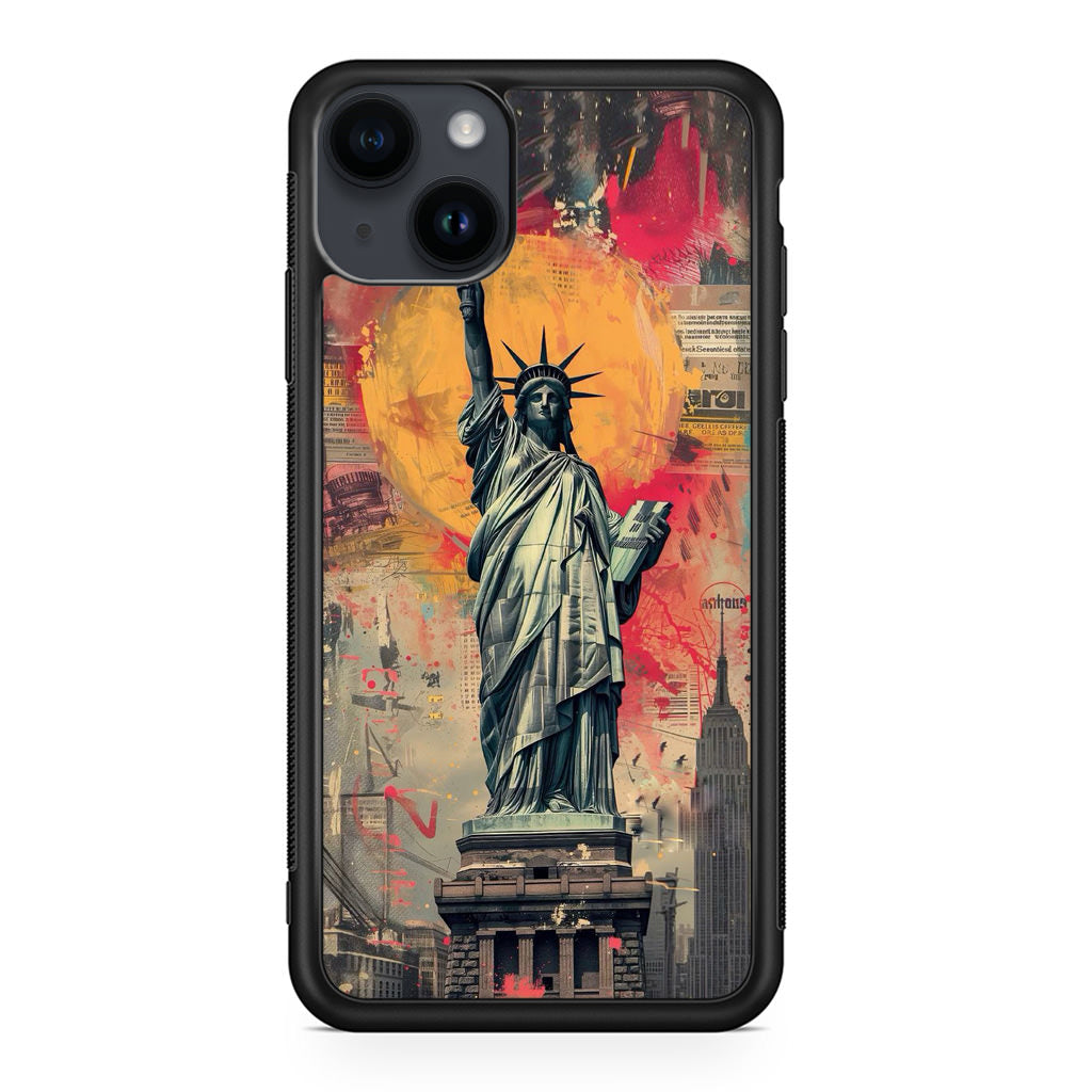 Canvas Art Statue of Liberty iPhone 15 / 15 Plus Case