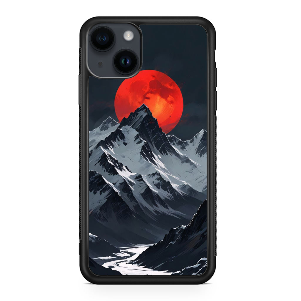 Crimson Eclipse The Mountain iPhone 15 / 15 Plus Case
