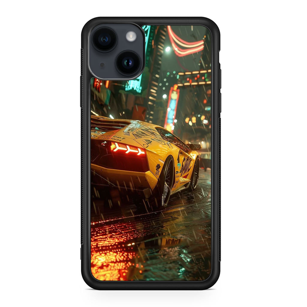 Night Drift Thunder Neon Streets iPhone 15 / 15 Plus Case