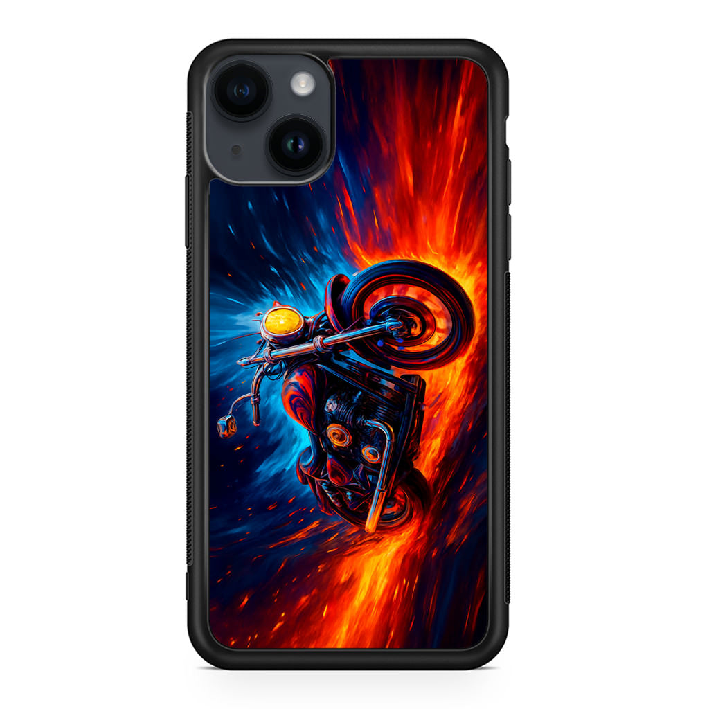 Ride Through Fire and Ice iPhone 15 / 15 Plus Case