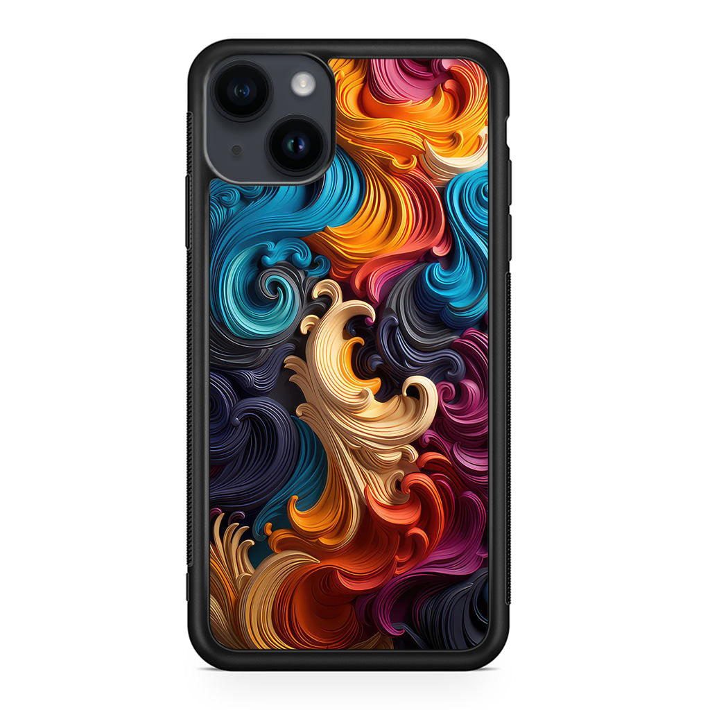 The Dance of Abstract Waves iPhone 15 / 15 Plus Case