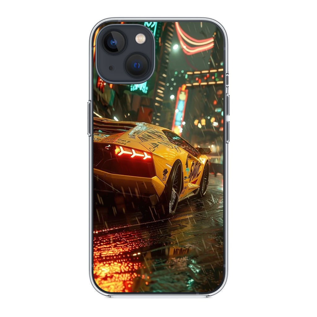 Night Drift Thunder Neon Streets iPhone 15 / 15 Plus Case