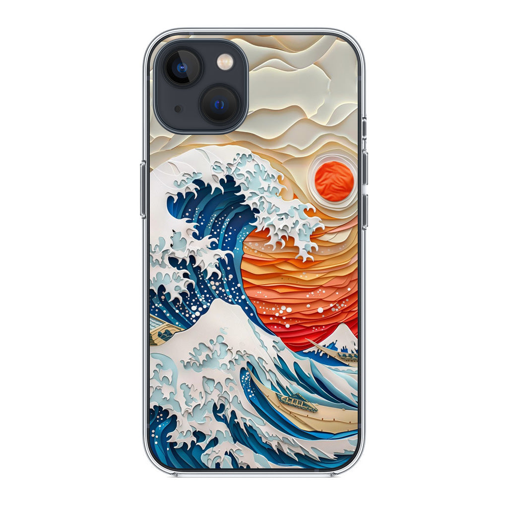 The Great Wave Off Paper Art iPhone 15 / 15 Plus Case