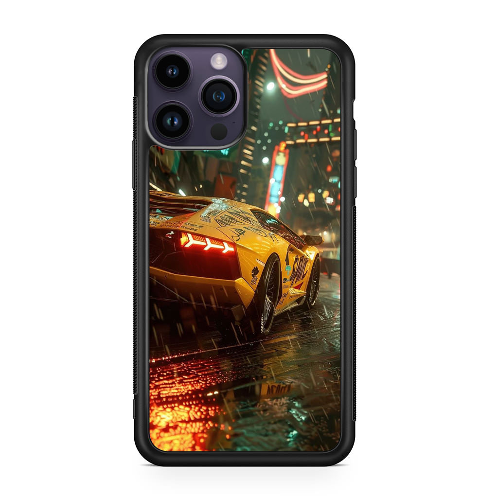 Night Drift Thunder Neon Streets iPhone 15 Pro / 15 Pro Max Case