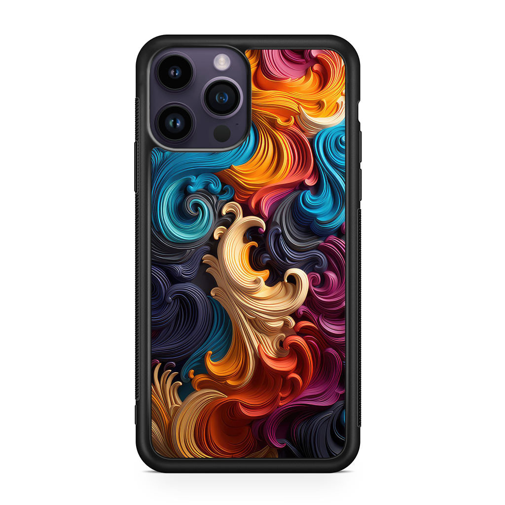The Dance of Abstract Waves iPhone 15 Pro / 15 Pro Max Case