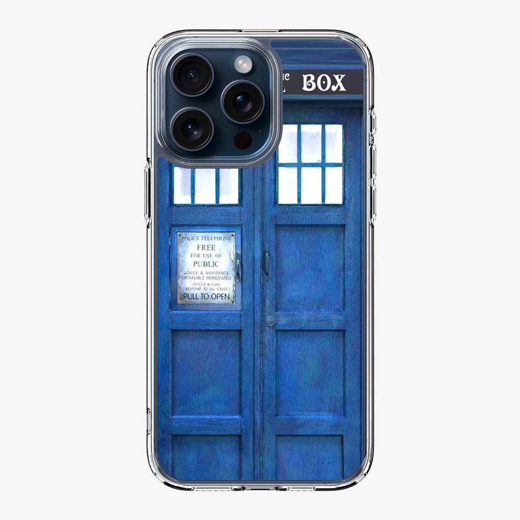 Blue Police Call Box iPhone 15 Pro / 15 Pro Max Case