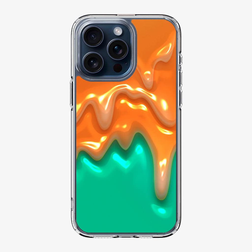 Orange Paint Dripping iPhone 15 Pro / 15 Pro Max Case