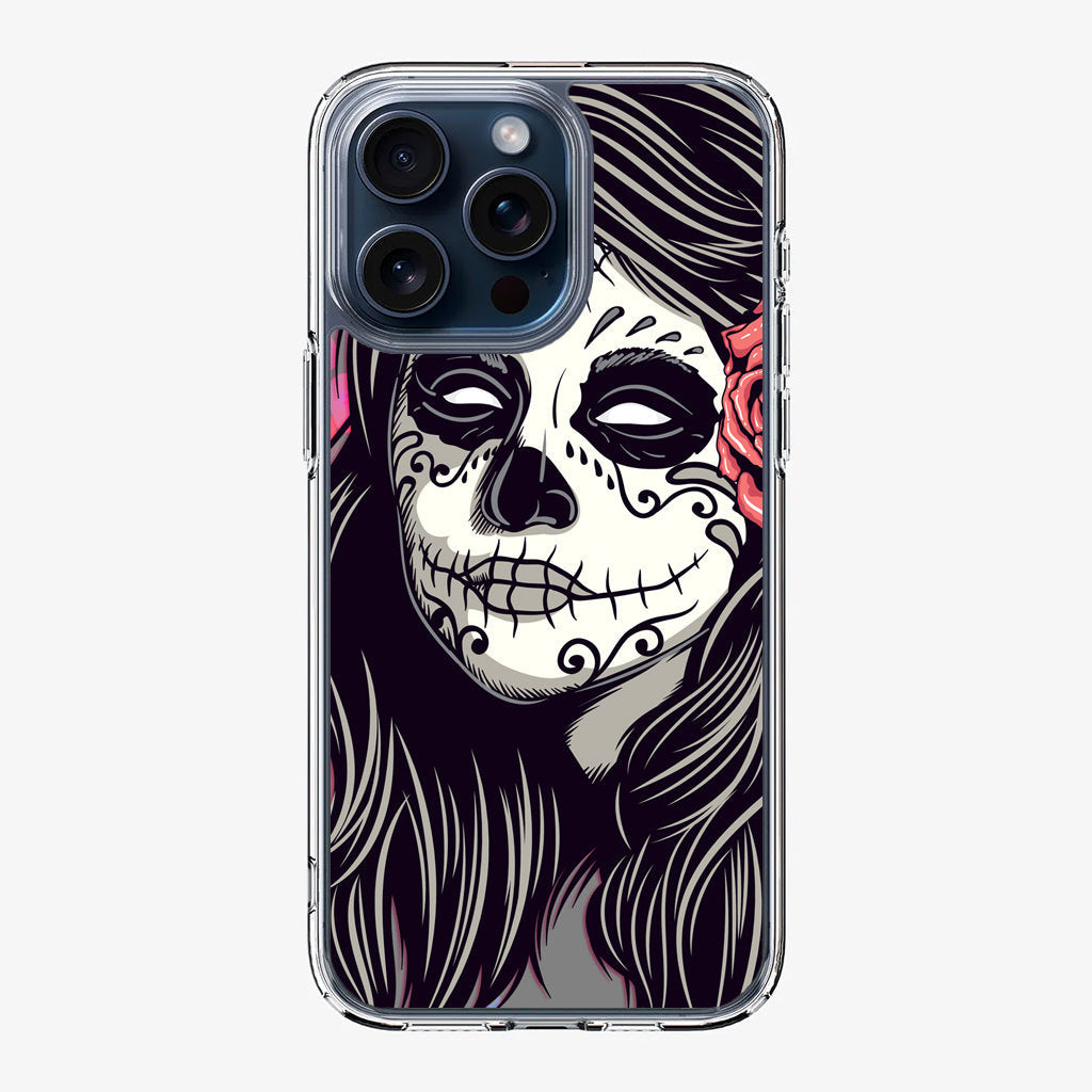 Girl Skull Flower iPhone 15 Pro / 15 Pro Max Case