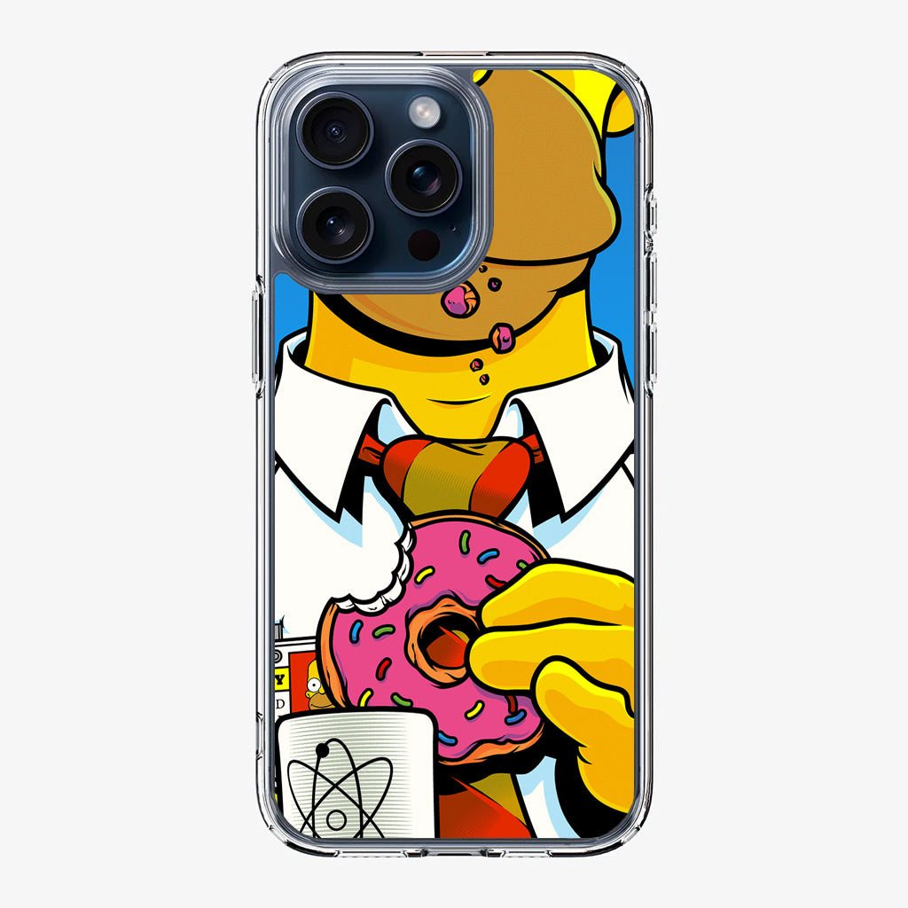 Homer Eats Donut iPhone 15 Pro / 15 Pro Max Case