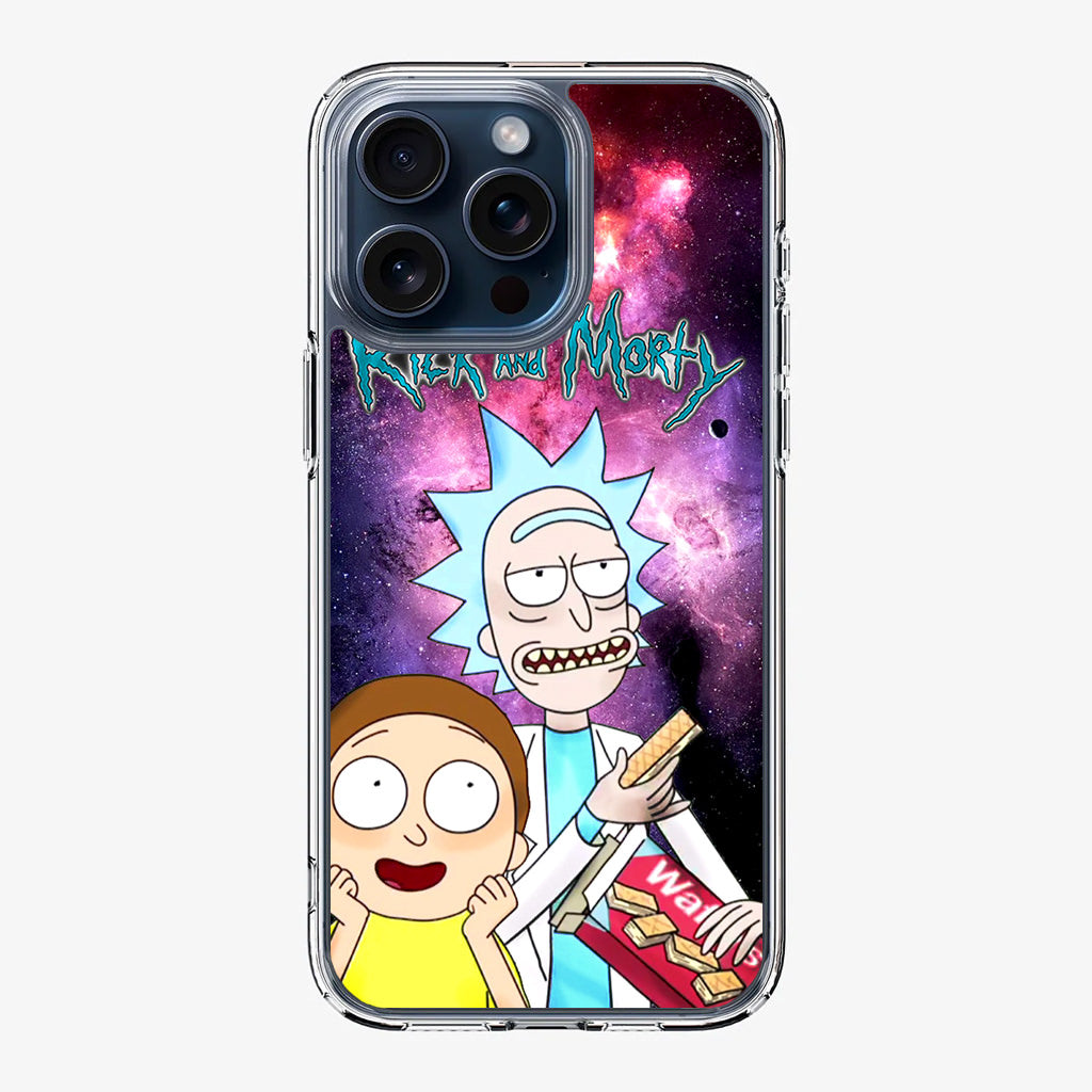 Rick And Morty Nebula Space iPhone 15 Pro / 15 Pro Max Case