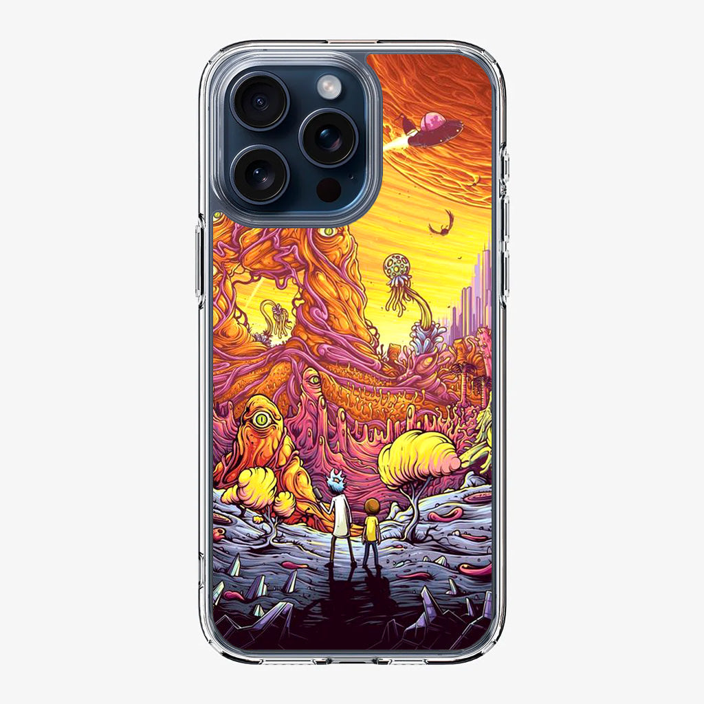 Rick And Morty Alien Planet iPhone 15 Pro / 15 Pro Max Case