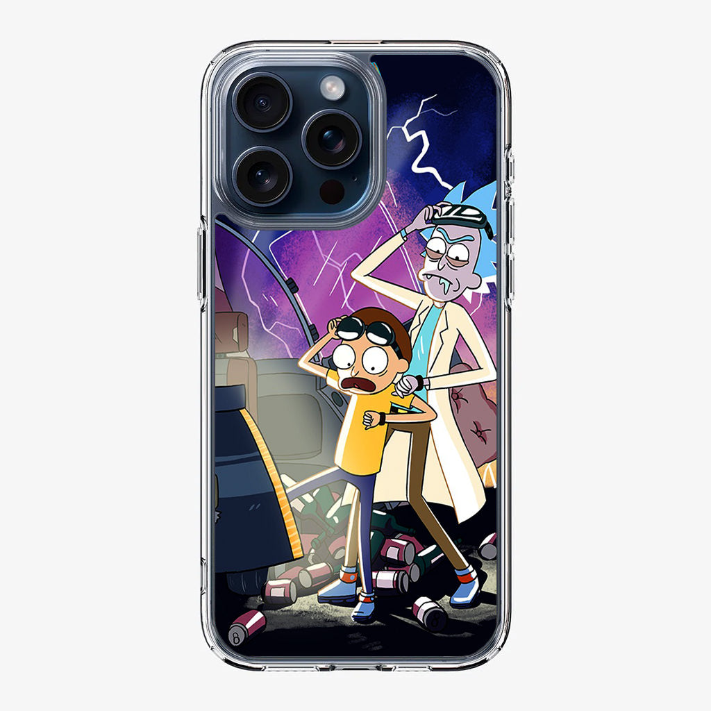 Rick And Morty Back To The Future iPhone 15 Pro / 15 Pro Max Case