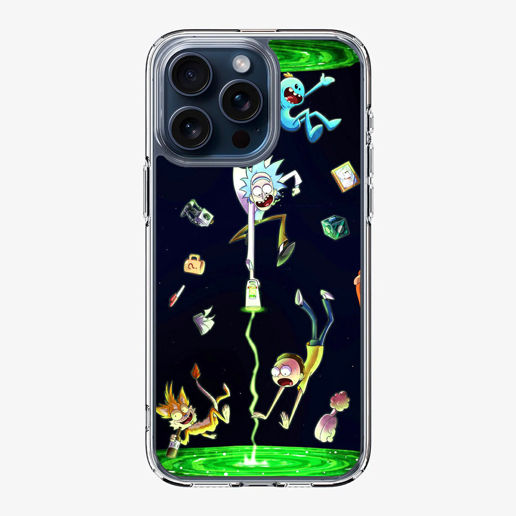 Rick And Morty Portal Fall iPhone 15 Pro / 15 Pro Max Case