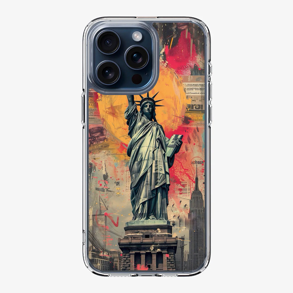 Canvas Art Statue of Liberty iPhone 15 Pro / 15 Pro Max Case