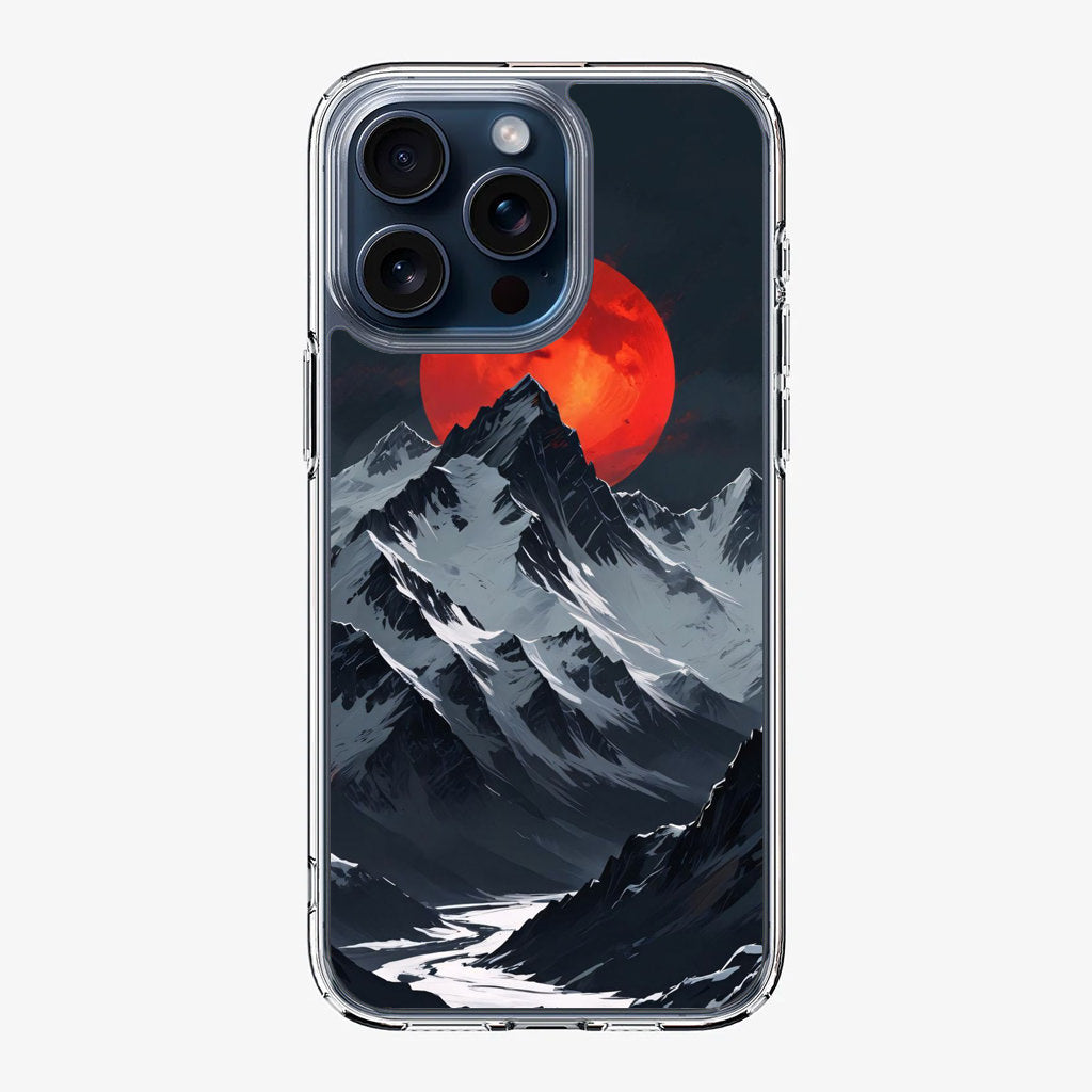 Crimson Eclipse The Mountain iPhone 15 Pro / 15 Pro Max Case