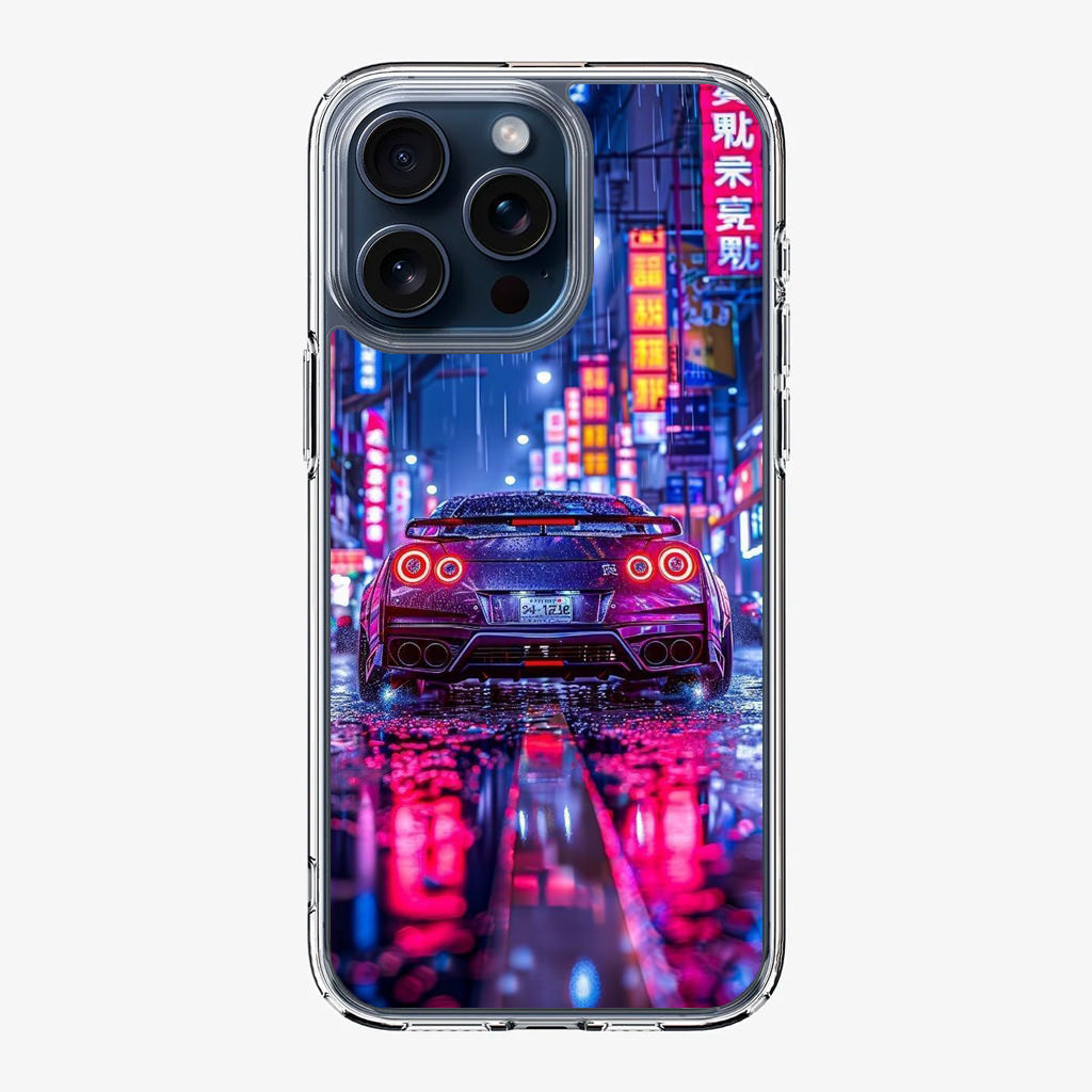 Neon Midnight Drift Tokyo Rain iPhone 15 Pro / 15 Pro Max Case