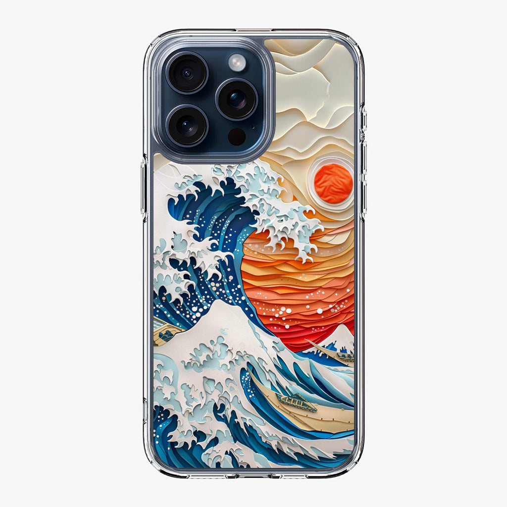 The Great Wave Off Paper Art iPhone 15 Pro / 15 Pro Max Case