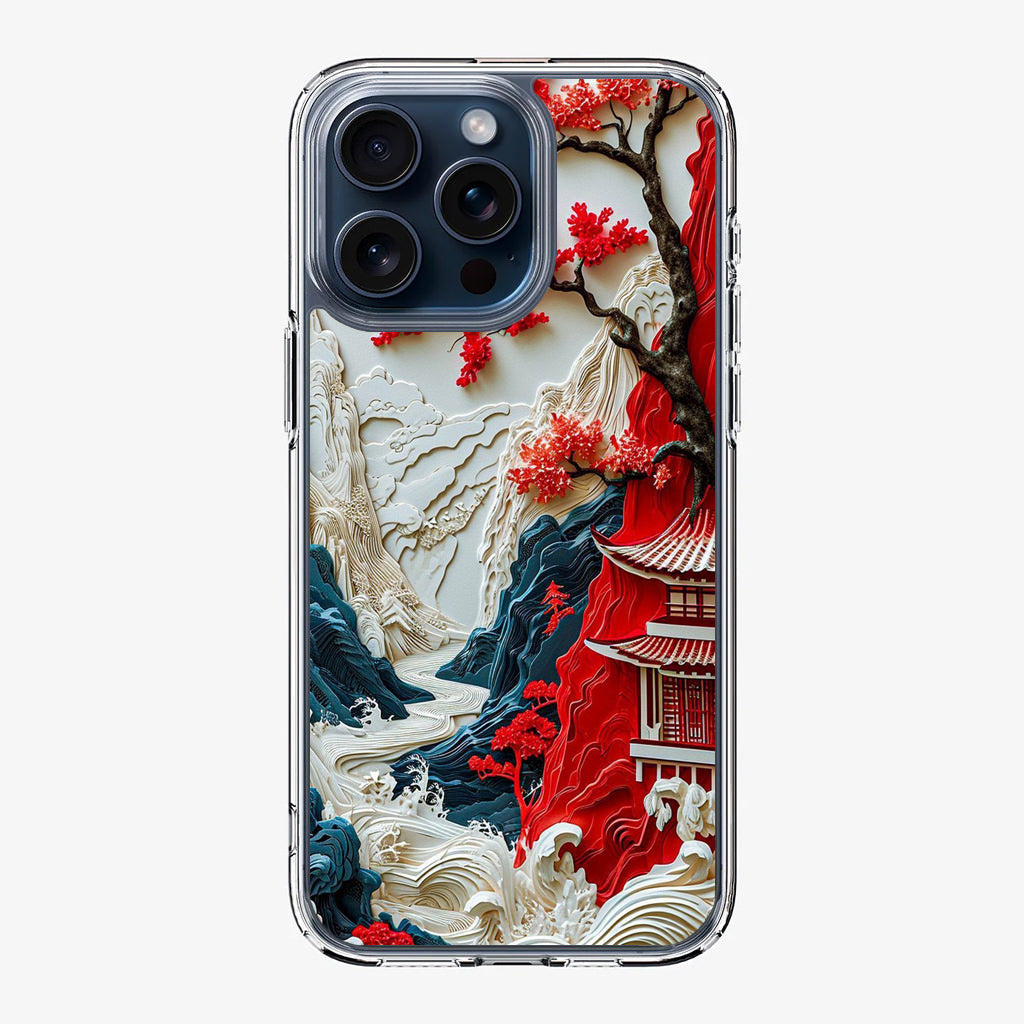 Whispers of the Crimson Zen iPhone 15 Pro / 15 Pro Max Case
