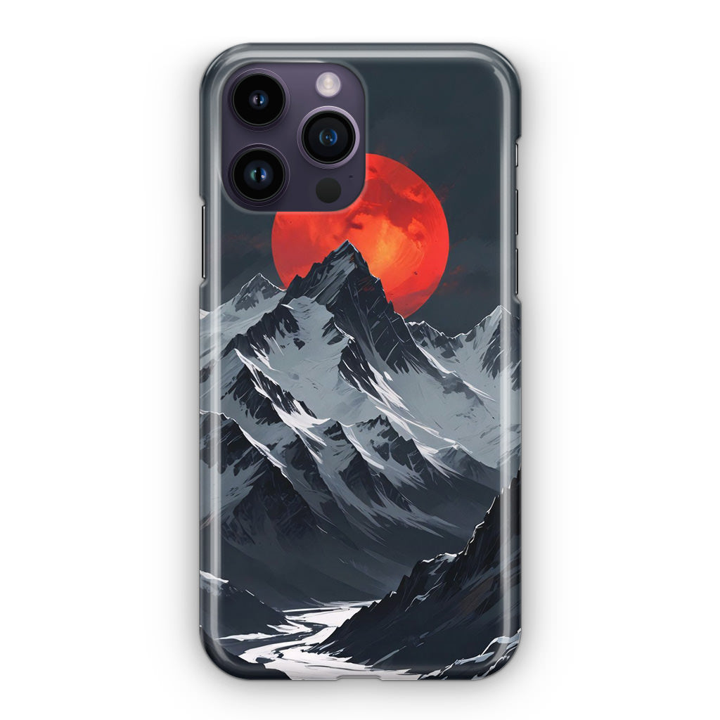 Crimson Eclipse The Mountain iPhone 15 Pro / 15 Pro Max Case