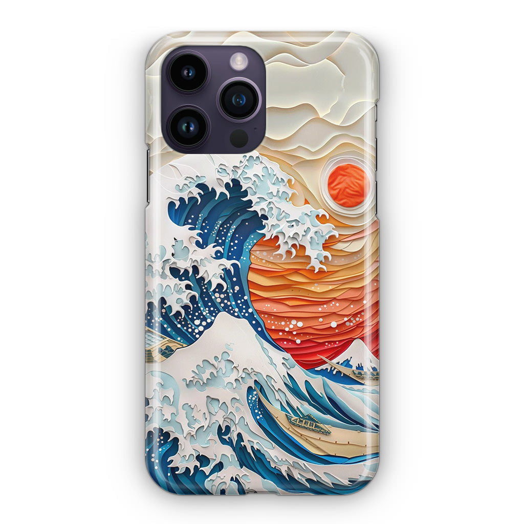 The Great Wave Off Paper Art iPhone 15 Pro / 15 Pro Max Case