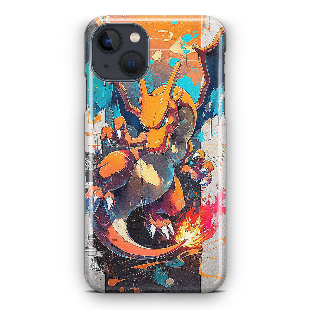 Charizard Inferno on Canvas iPhone 15 / 15 Plus Case