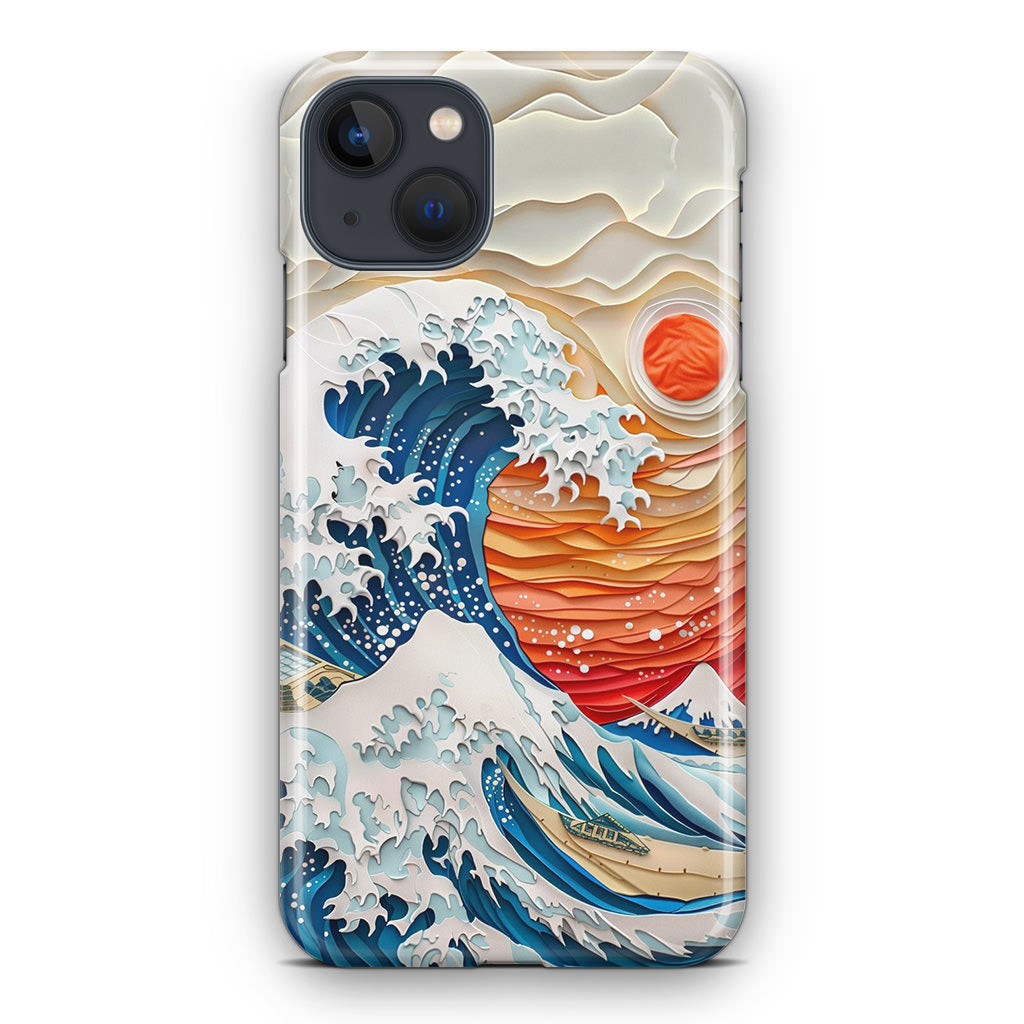 The Great Wave Off Paper Art iPhone 15 / 15 Plus Case